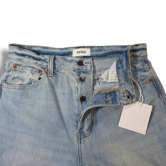 NWT Pistola Cassie Super High Waist Button Fly Straight Leg Jeans Sz. 29x31 - Picture 6 of 14